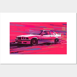 Digital Drift BMW E36 Posters and Art